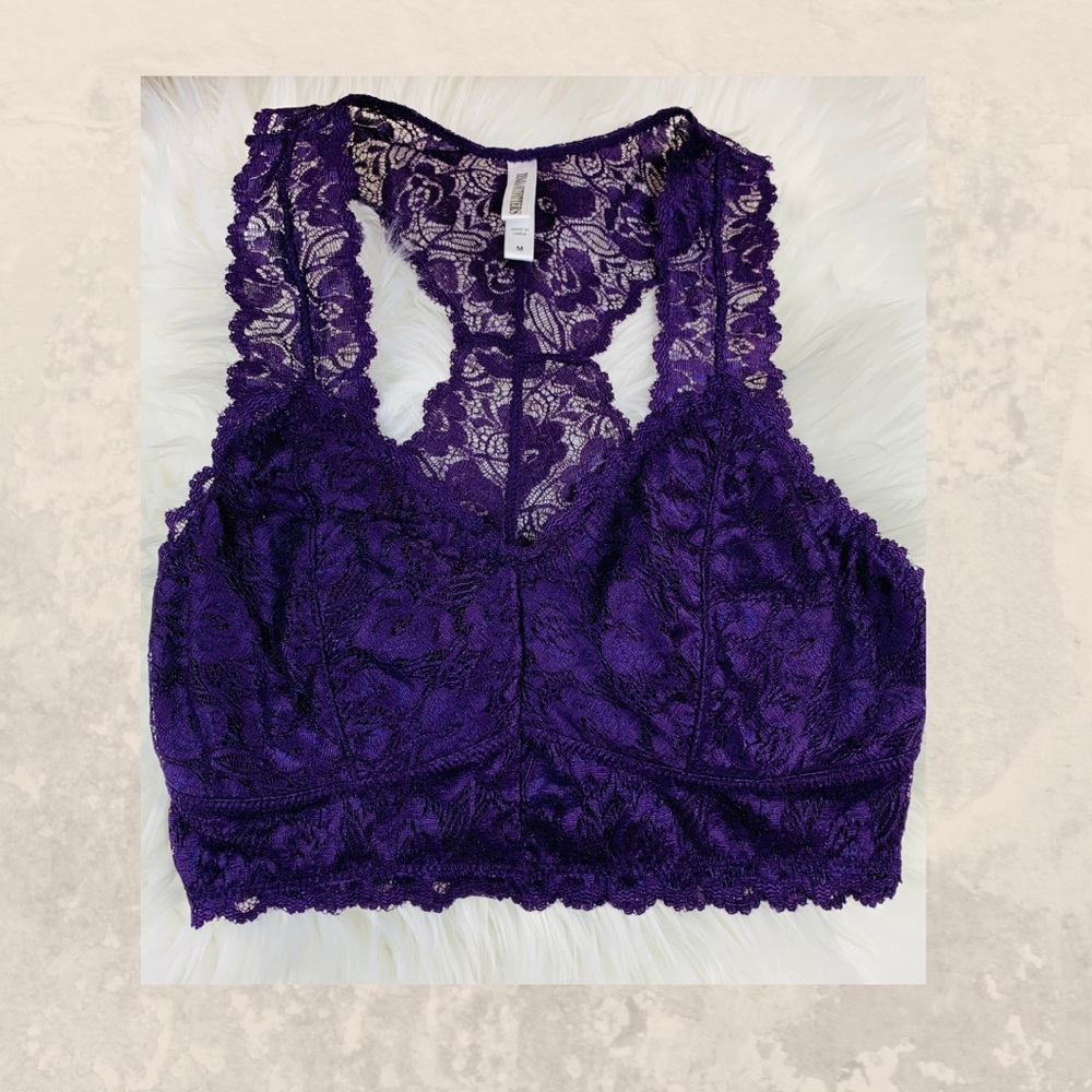 Purple Dahlia - Lace Bralette
